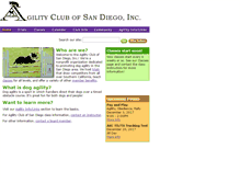 Tablet Screenshot of agilityclubsd.org